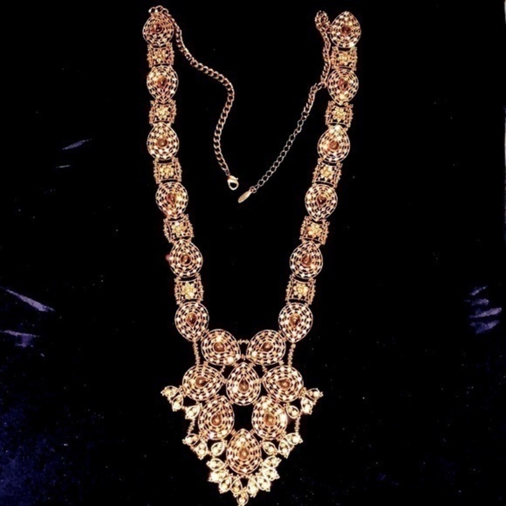 Gold long chain necklace Middle Eastern Princess